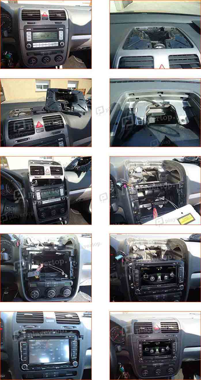 installation autoradio volkswagen golf 5 2003 2012